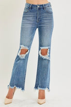 Load image into Gallery viewer, MEDIUM Wash RISEN High Rise Crop Straight Jeans