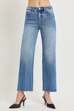 Load image into Gallery viewer, RISEN Tummy Control High Rise Ankle Straight Crease Line- MEDIUM WASH