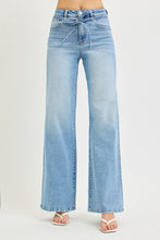 Load image into Gallery viewer, RISEN High Rise Wide Jeans With Waist String Details