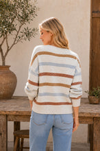 Load image into Gallery viewer, The Autumn Skies Striped Sweater