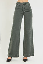 Load image into Gallery viewer, RISEN High Rise Wide Leg Slant Pocket Pants in Forest Shadow