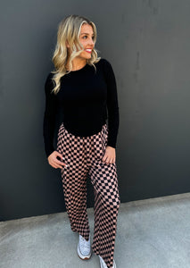 PREORDER: Check Me Out Side Slit Top in Neutrals