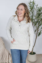 Load image into Gallery viewer, Geometric Button Snap Pullover - Oatmeal
