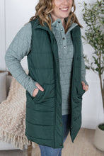 Load image into Gallery viewer, Harlow Long Vest - Hunter Green