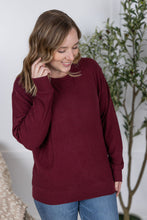 Load image into Gallery viewer, Corrine Ribbed Pullover Top - Burgundy