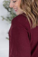Load image into Gallery viewer, Corrine Ribbed Pullover Top - Burgundy