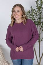 Load image into Gallery viewer, Corrine Ribbed Pullover Top - Plum