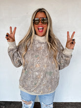 Load image into Gallery viewer, Miller Mock Neck Sweatshirt in Woods Camo