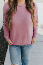 Load image into Gallery viewer, Corrine Ribbed Pullover Top - Rose