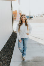 Load image into Gallery viewer, Corrine Ribbed Pullover Top - Light Heather Gray