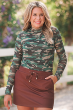 Load image into Gallery viewer, Keigan Mesh Top- Green Camo