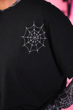 Load image into Gallery viewer, Rhinestone Web Tee