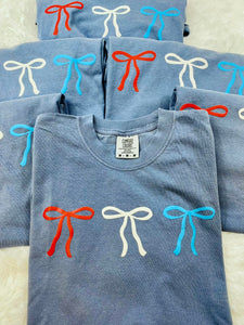 PREORDER: Patriotic Bows Puff Ink Graphic Tee