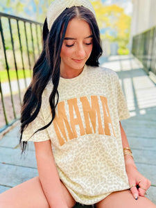 PREORDER: Leopard MAMA Puff Ink Graphic Tee