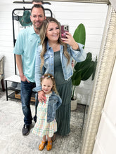 Load image into Gallery viewer, Smocked Ruffle Maxi Dress in Sage
