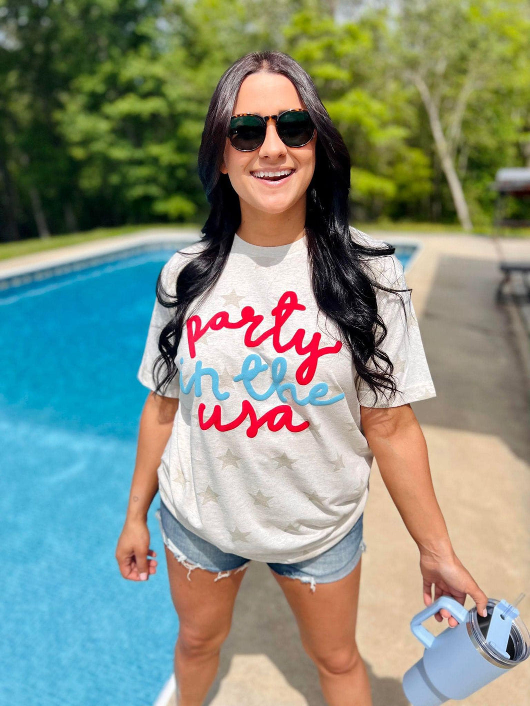 PREORDER: Party In The USA Puff Ink Graphic Tee