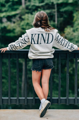 Being Kind Matters Oatmeal Pullover Sweatshirt