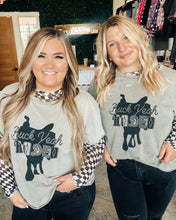 Load image into Gallery viewer, Checker Board Mesh Long Sleeve Top