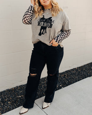 High Waist Rigid Magic 90's Knee Destroy Straight Judy Blue