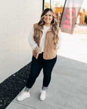 Load image into Gallery viewer, Brushed Checkered Long Sleeve Top in Ivory