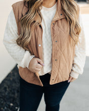 Load image into Gallery viewer, High Neck Sleeveless Corduroy Vest in Taupe