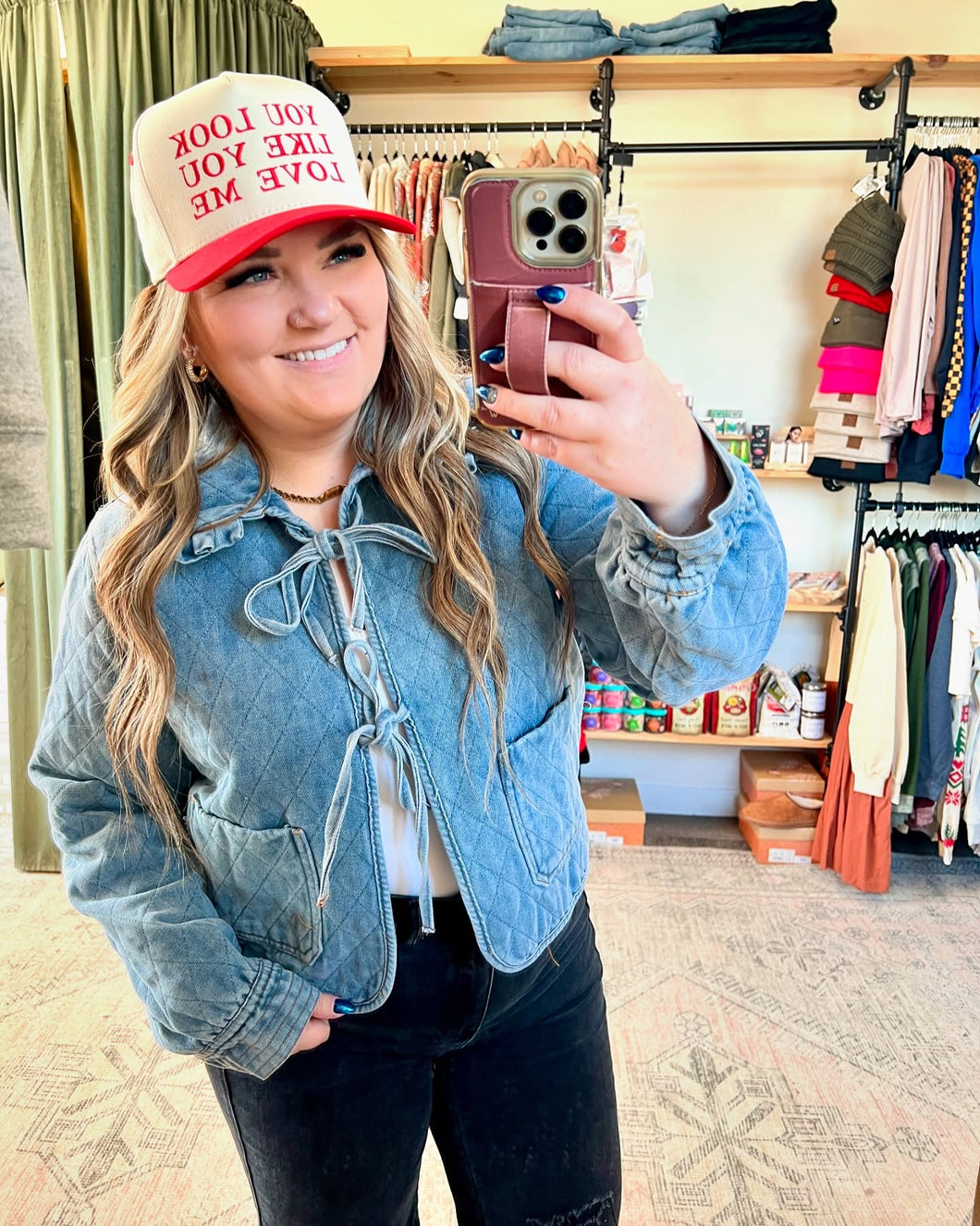 Adult You Look Like You Love Me Embroidered Snapback Hat