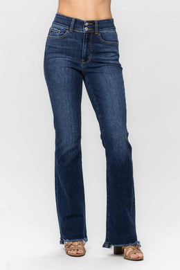 Frayed Hem Bootcut Judy Blue Jeans
