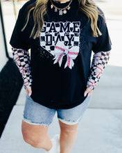 Load image into Gallery viewer, Baseball Coquette Game Day Graphic Tee