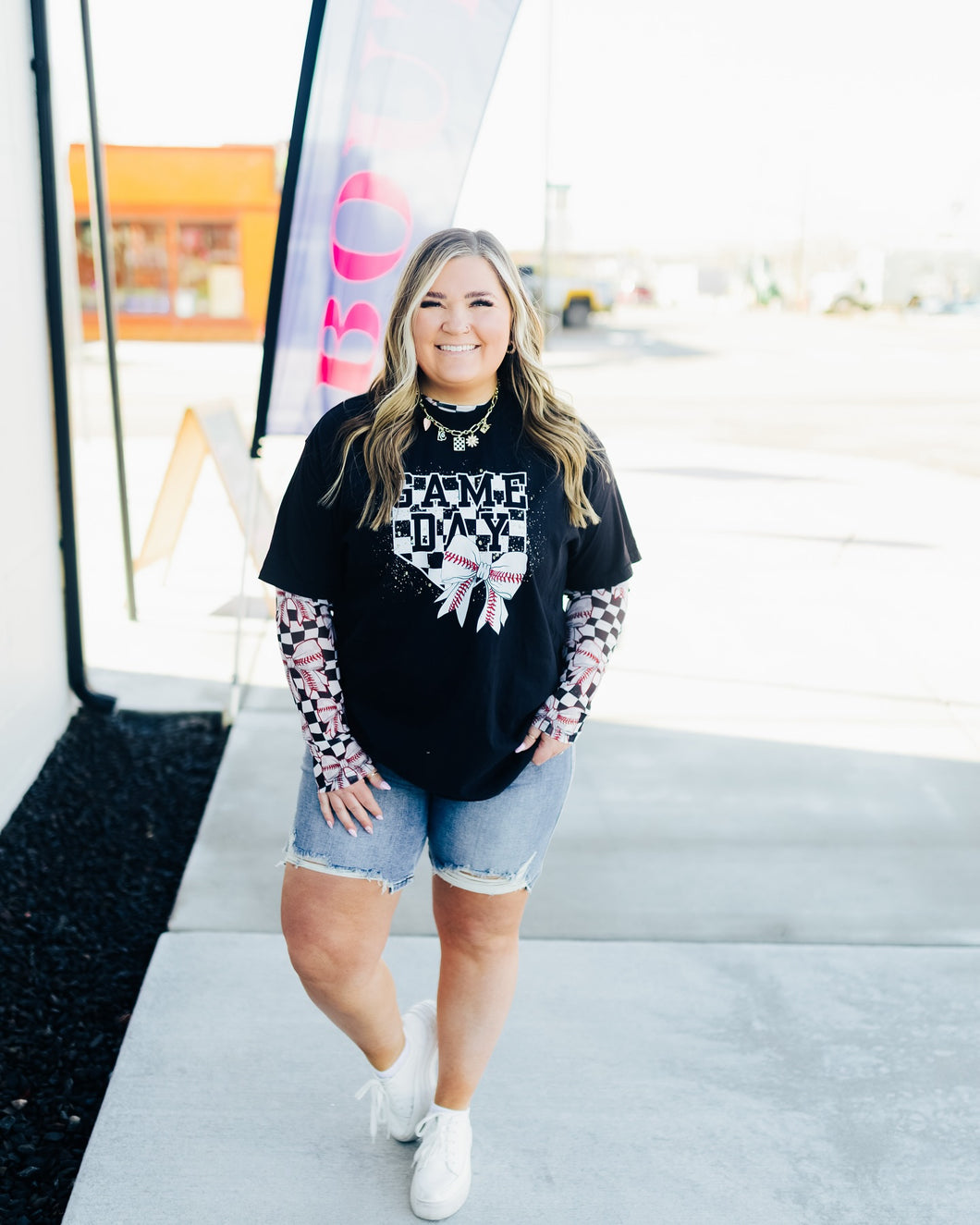 Baseball Coquette Game Day Graphic Tee