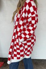 Load image into Gallery viewer, Blakeley Christmas Cloud Cardigan Red Checker