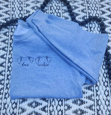 Flower Embroidered Graphic Tee (See Options)