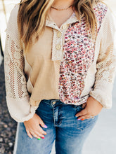 Load image into Gallery viewer, Boho Bloom Patchwork Hoodie