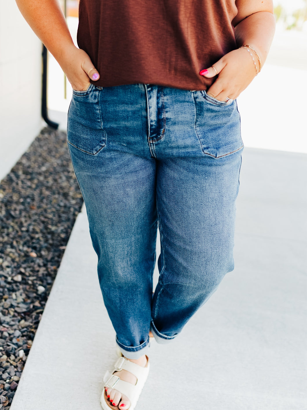 High Waisted Soft Barrel Stitch Thru Pocket Judy Blue Jeans