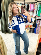 Load image into Gallery viewer, Huddle Up Color Block Top in Blue