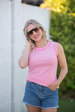 Load image into Gallery viewer, Morgan Micro Striped Tank - Pink