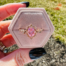 Load image into Gallery viewer, Jordin Sparkling Pink Rose Gold Ring