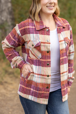 Norah Plaid Shacket in Sunset Plaid