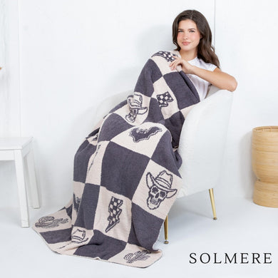 Checkered Western Theme Blanket