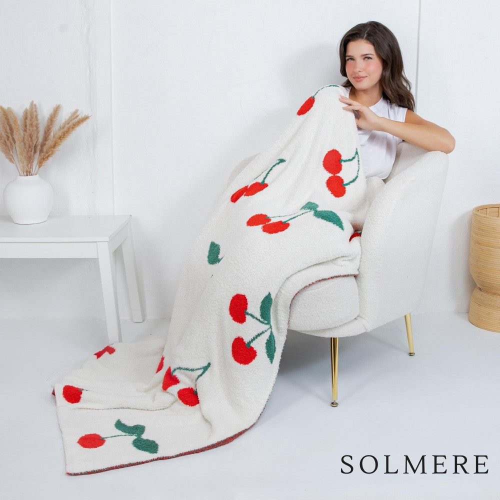 Cherry Print Blanket