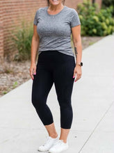 Load image into Gallery viewer, PREORDER: The Last Capri Leggings You'll Ever Need in Black (POCKETS)