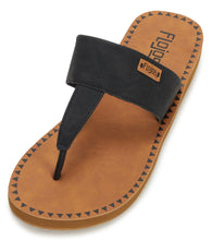 Load image into Gallery viewer, Grace Faux Leather Flip Flop in Black