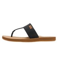 Load image into Gallery viewer, Grace Faux Leather Flip Flop in Black