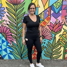Load image into Gallery viewer, PREORDER: Full Length Anchored COMPRESSION Leggings Black (POCKETS)