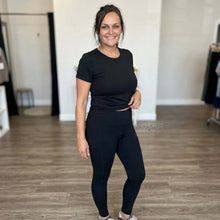 Load image into Gallery viewer, PREORDER: Full Length Anchored COMPRESSION Leggings Black (POCKETS)