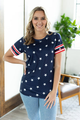 Navy Stars and Stripes Kylie Tee