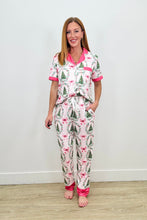 Load image into Gallery viewer, PREORDER: Button Down PJ PANTS Sets - Pink Bow Tree