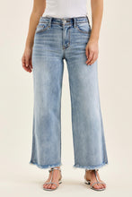 Load image into Gallery viewer, Mary Mid Rise Ankle Wide Leg + Hollywood WB + Fray Hem Judy Blue Jeans