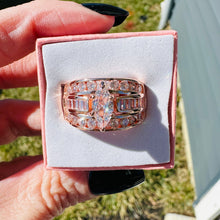 Load image into Gallery viewer, Victoria Marquise Cut Stacked Ring-Champagne Gold