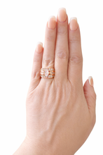 Load image into Gallery viewer, Victoria Marquise Cut Stacked Ring-Champagne Gold