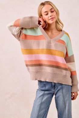 Autumn Sunrise Stripe Sweater